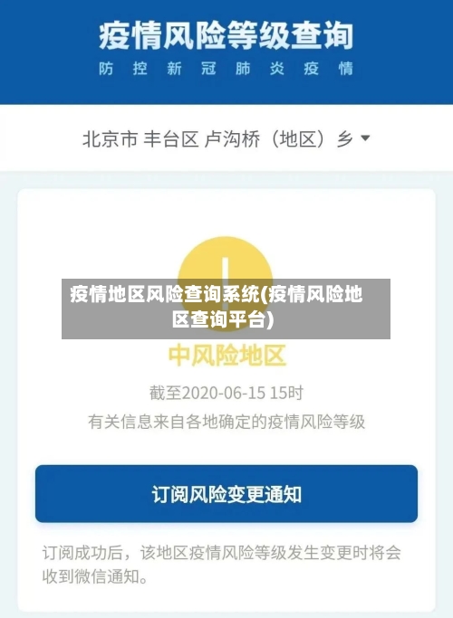 疫情地区风险查询系统(疫情风险地区查询平台)-第2张图片