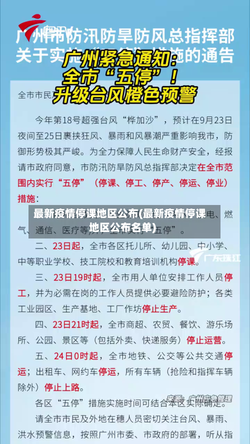 最新疫情停课地区公布(最新疫情停课地区公布名单)-第1张图片