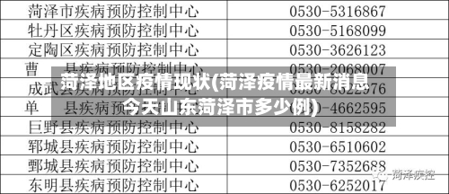 菏泽地区疫情现状(菏泽疫情最新消息今天山东菏泽市多少例)-第2张图片