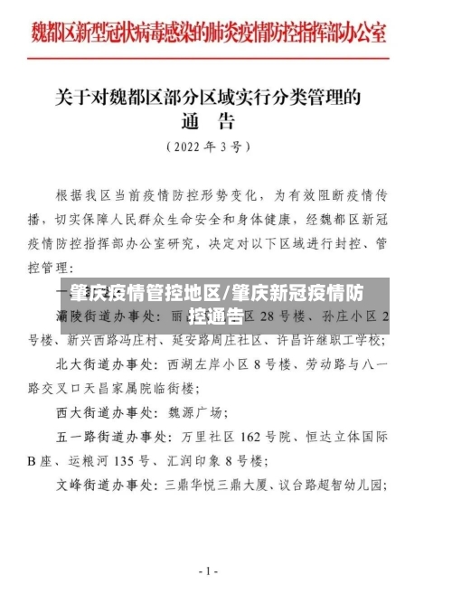肇庆疫情管控地区/肇庆新冠疫情防控通告-第3张图片